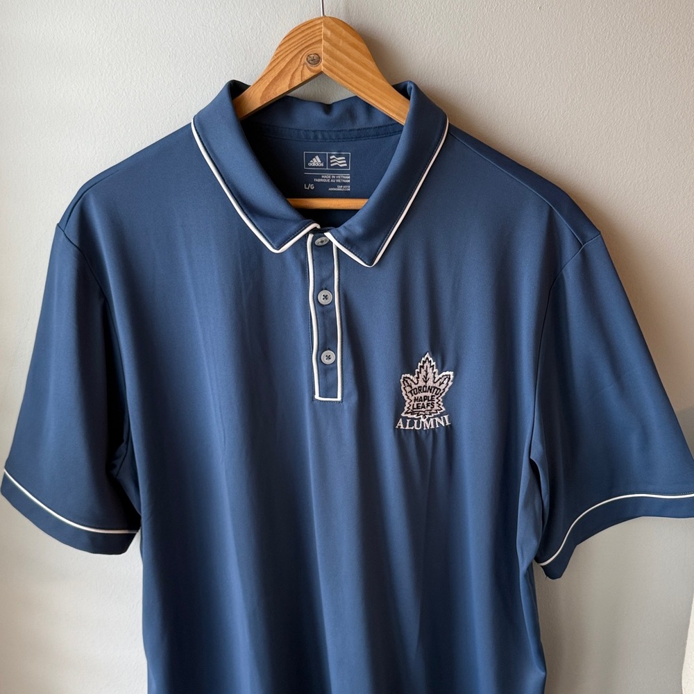 Adidas Toronto Maple Leaves Alumni Blue Polo - Picture 2 of 8